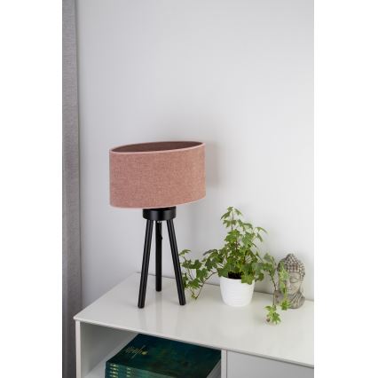 Duolla - Stolní lampa OVAL 1xE27/15W/230V pr. 30 cm růžová
