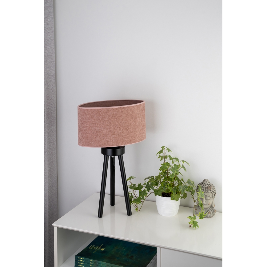 Duolla - Stolní lampa OVAL 1xE27/15W/230V pr. 30 cm růžová