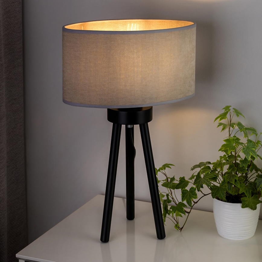 Duolla - Stolní lampa OVAL 1xE27/15W/230V pr. 30 cm šedá