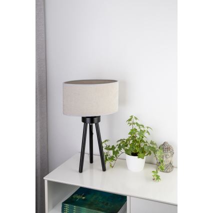 Duolla - Stolní lampa OVAL 1xE27/15W/230V pr. 30 cm šedá
