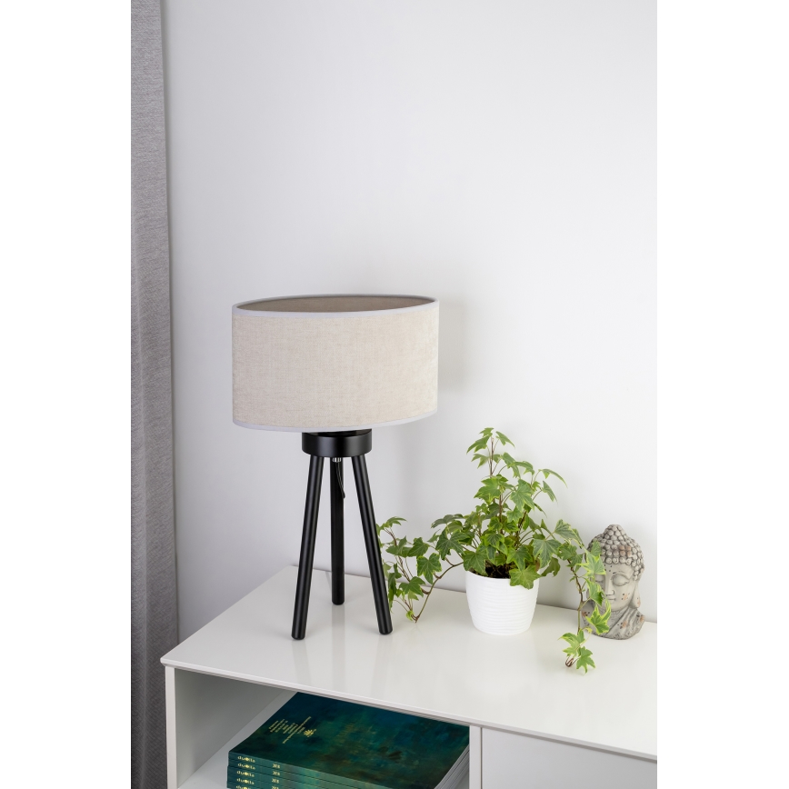 Duolla - Stolní lampa OVAL 1xE27/15W/230V pr. 30 cm šedá