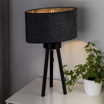 Duolla - Stolní lampa OVAL 1xE27/15W/230V pr. 30 cm šedá