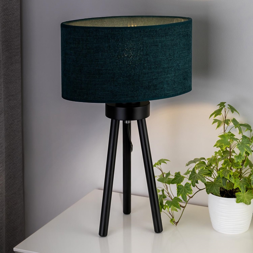 Duolla - Stolní lampa OVAL 1xE27/15W/230V pr. 30 cm zelená