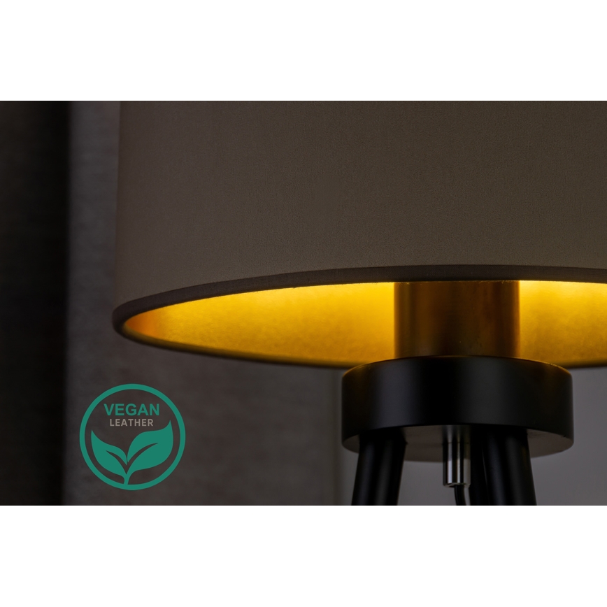 Duolla - Stolní lampa OVAL VEGAN 1xE27/15W/230V pr. 30 cm béžová