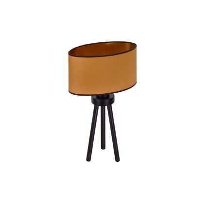 Duolla - Stolní lampa OVAL VEGAN 1xE27/15W/230V pr. 30 cm hnědá