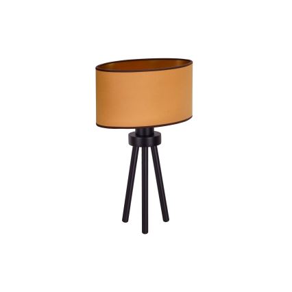 Duolla - Stolní lampa OVAL VEGAN 1xE27/15W/230V pr. 30 cm hnědá