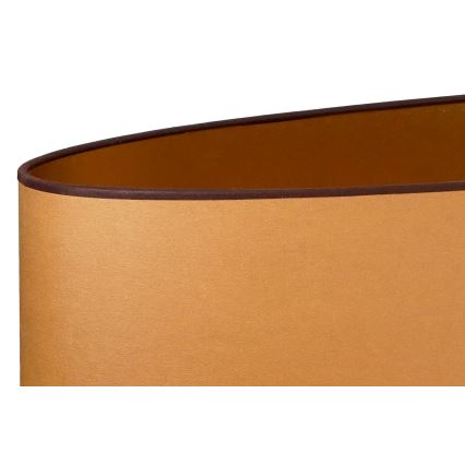 Duolla - Stolní lampa OVAL VEGAN 1xE27/15W/230V pr. 30 cm hnědá