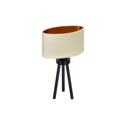 Duolla - Stolní lampa OVAL VEGAN 1xE27/15W/230V pr. 30 cm krémová