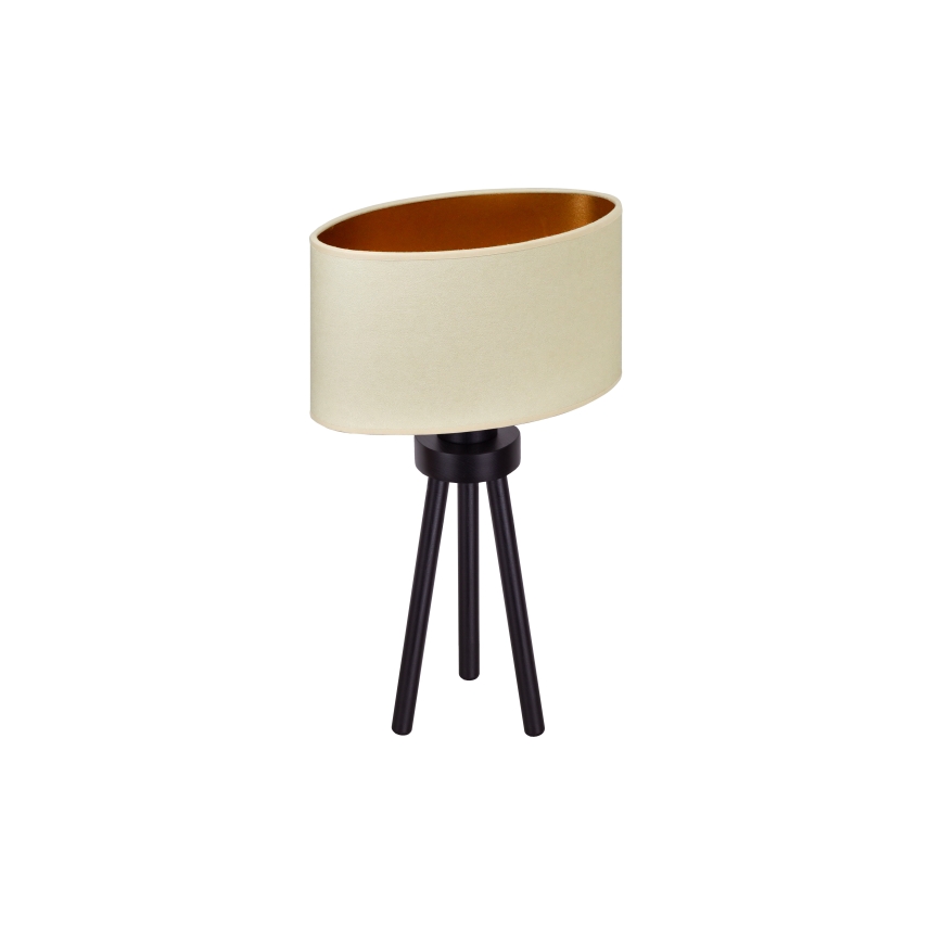 Duolla - Stolní lampa OVAL VEGAN 1xE27/15W/230V pr. 30 cm krémová