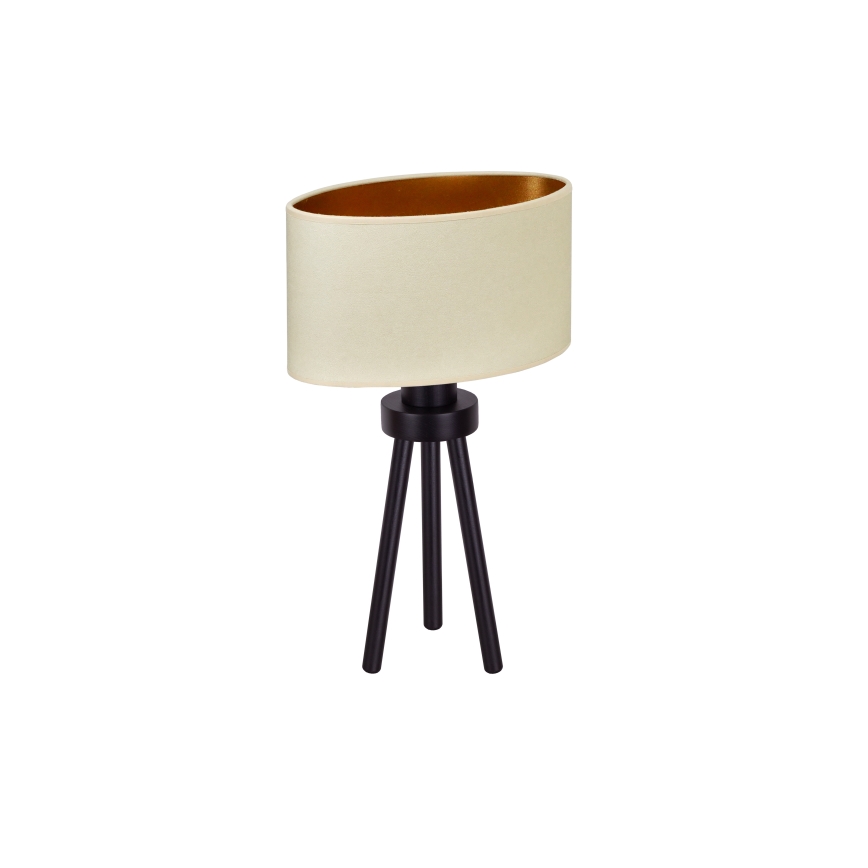 Duolla - Stolní lampa OVAL VEGAN 1xE27/15W/230V pr. 30 cm krémová