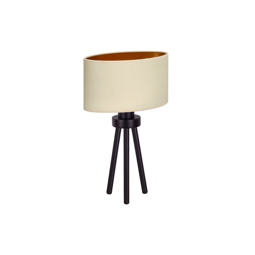 Duolla - Stolní lampa OVAL VEGAN 1xE27/15W/230V pr. 30 cm krémová