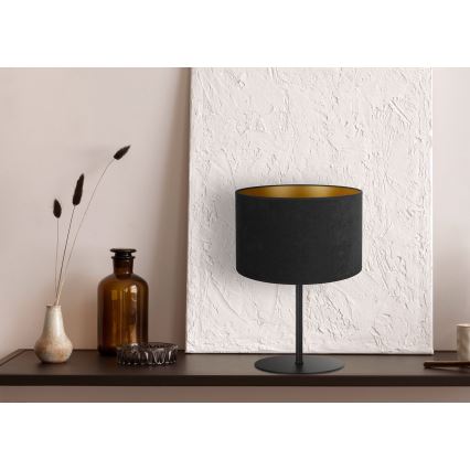 Duolla - Stolní lampa ROLLER 1xE14/15W/230V pr. 20 cm černá/zlatá