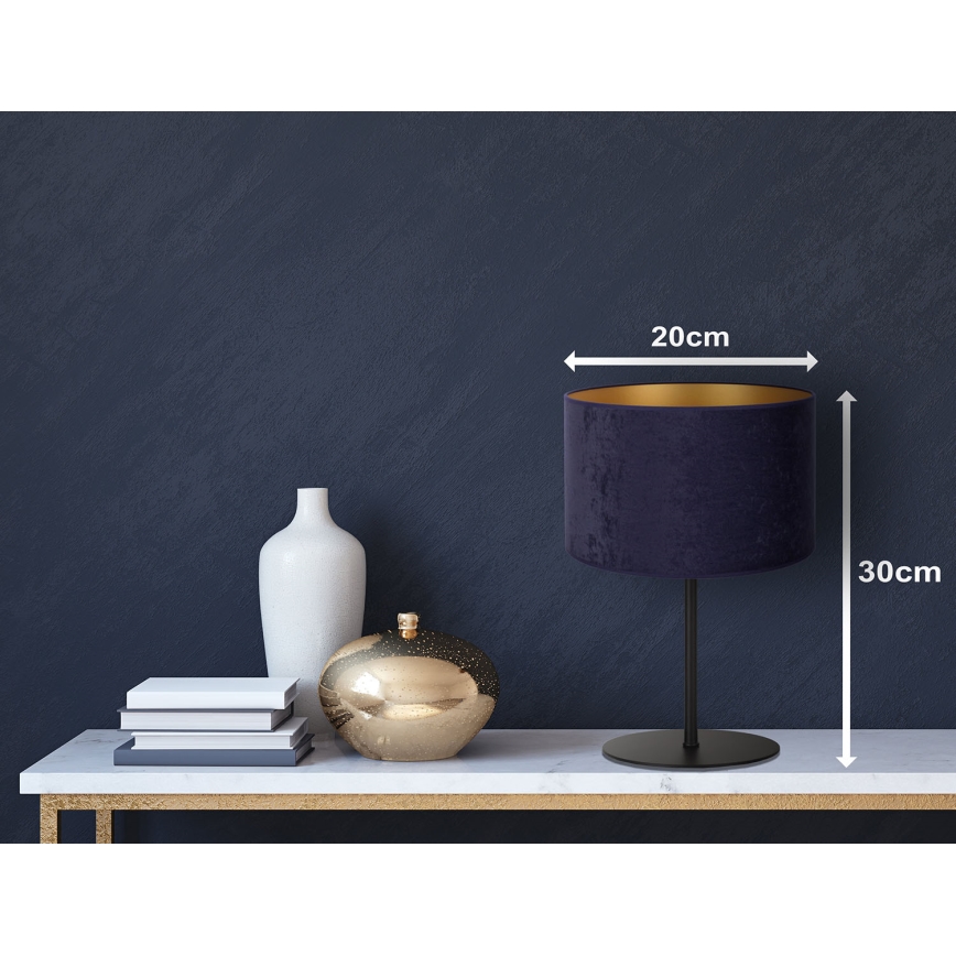 Duolla - Stolní lampa ROLLER 1xE14/15W/230V pr. 20 cm modrá/zlatá
