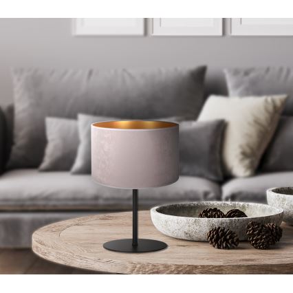 Duolla - Stolní lampa ROLLER 1xE14/15W/230V pr. 20 cm šedá/zlatá