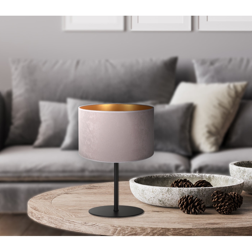 Duolla - Stolní lampa ROLLER 1xE14/15W/230V pr. 20 cm šedá/zlatá