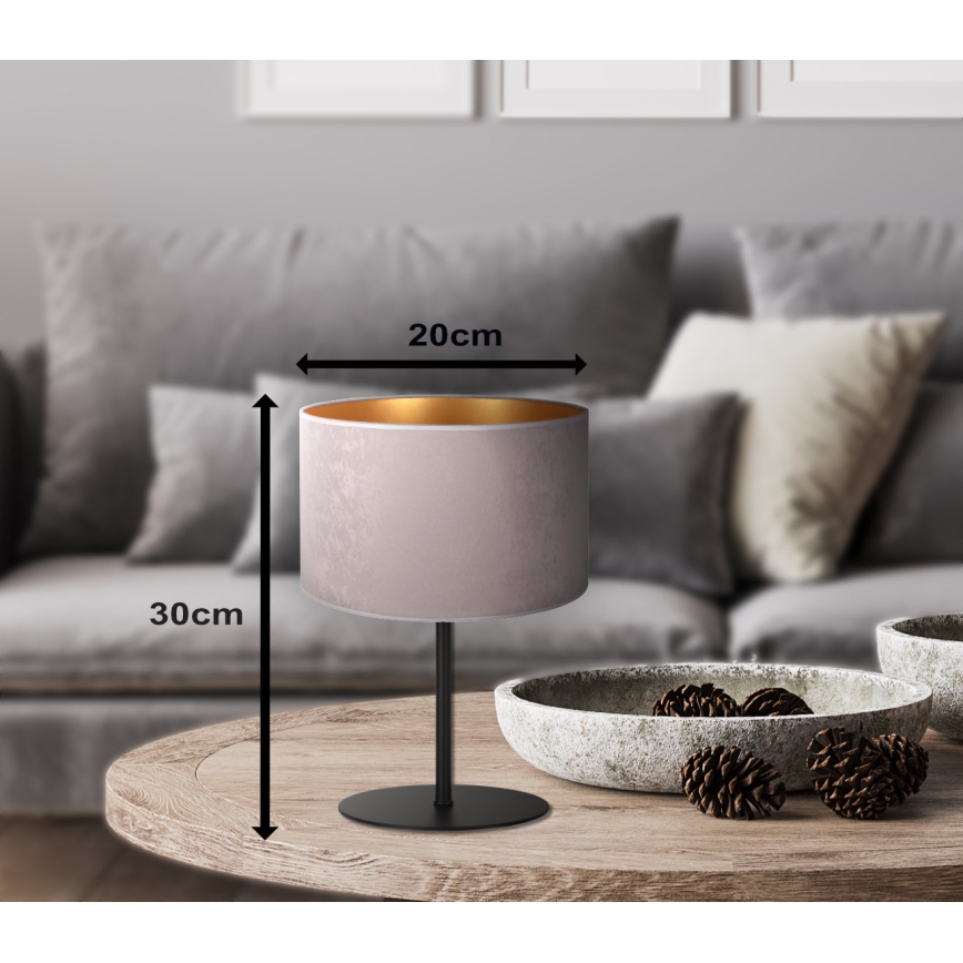 Duolla - Stolní lampa ROLLER 1xE14/15W/230V pr. 20 cm šedá/zlatá