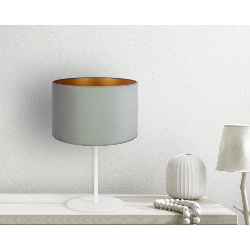 Duolla - Stolní lampa ROLLER 1xE14/15W/230V světle pr. 20 cm zelená/zlatá