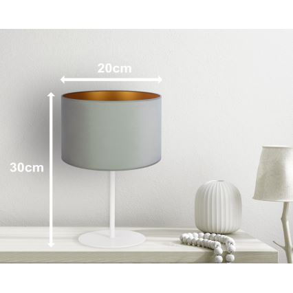 Duolla - Stolní lampa ROLLER 1xE14/15W/230V světle pr. 20 cm zelená/zlatá