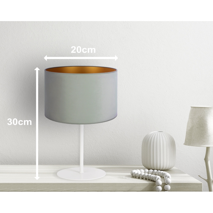 Duolla - Stolní lampa ROLLER 1xE14/15W/230V světle pr. 20 cm zelená/zlatá