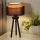 Duolla - Stolní lampa WOOD BOHO 1xE27/15W/230V pr. 25 cm černá/béžová