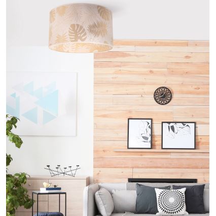Duolla - Stropní svítidlo ARECA 1xE27/40W/230V pr. 45 cm mosaz/bílá