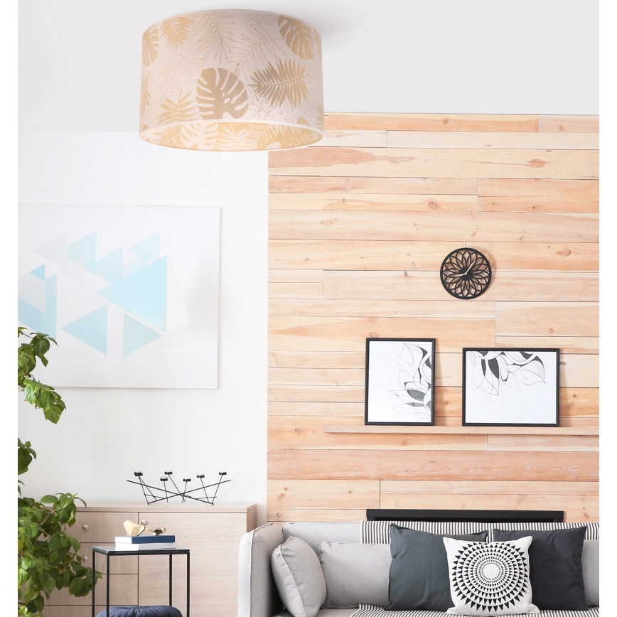 Duolla - Stropní svítidlo ARECA 1xE27/40W/230V pr. 45 cm mosaz/bílá