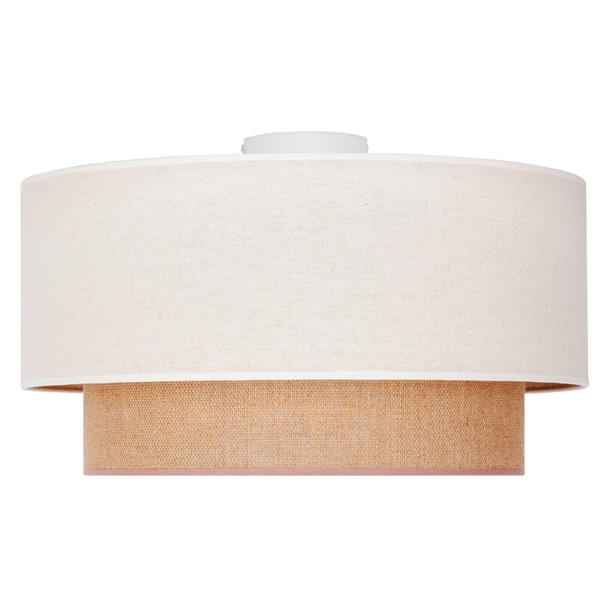Duolla - Stropní svítidlo BOHO 1xE27/15W/230V pr. 45 cm béžová/hnědá