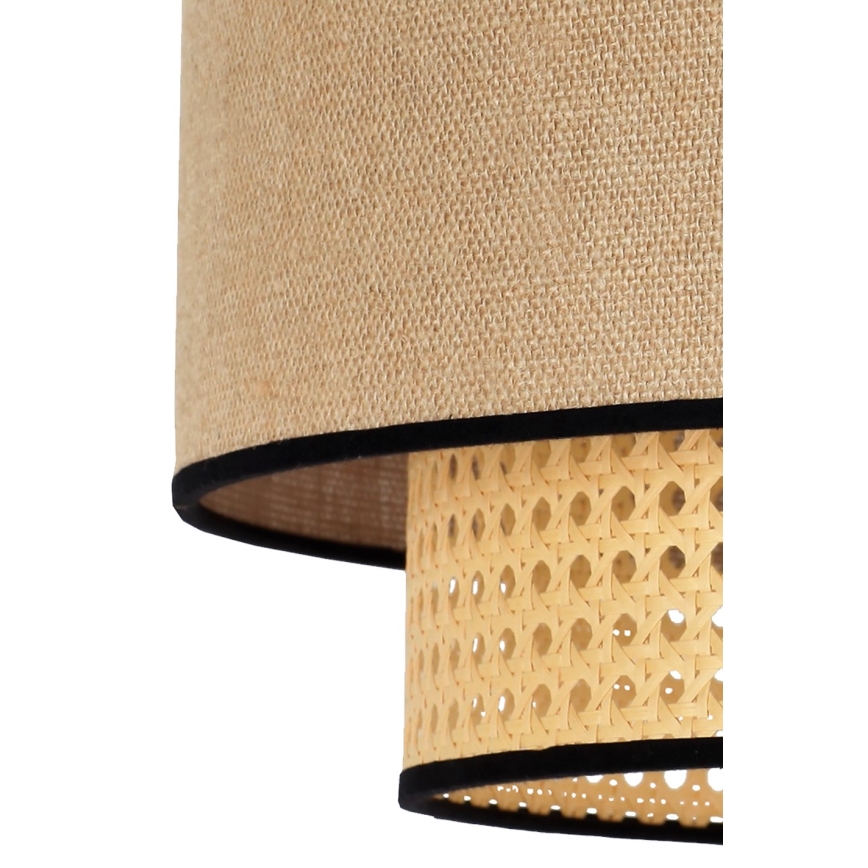 Duolla - Stropní svítidlo BOHO 1xE27/15W/230V pr. 45 cm béžová/ratan