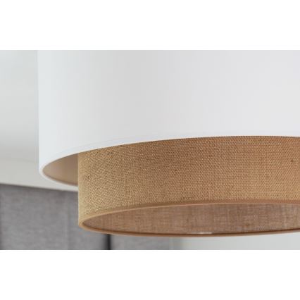 Duolla - Stropní svítidlo BOHO 1xE27/15W/230V pr. 45 cm bílá/hnědá