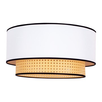 Duolla - Stropní svítidlo BOHO 1xE27/15W/230V pr. 45 cm bílá/ratan
