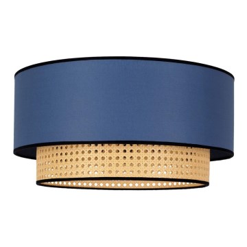Duolla - Stropní svítidlo BOHO 1xE27/15W/230V pr. 45 cm modrá/ratan