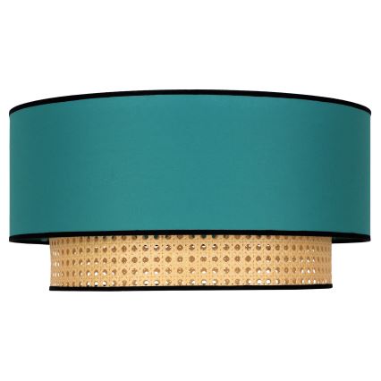 Duolla - Stropní svítidlo BOHO 1xE27/15W/230V pr. 45 cm tyrkysová/ratan