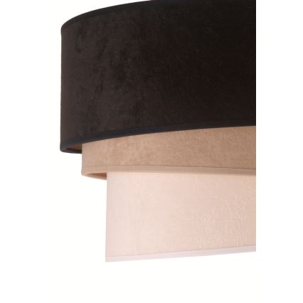 Duolla - Stropní svítidlo DEVON 1xE27/40W/230V pr. 45 cm černá/béžová