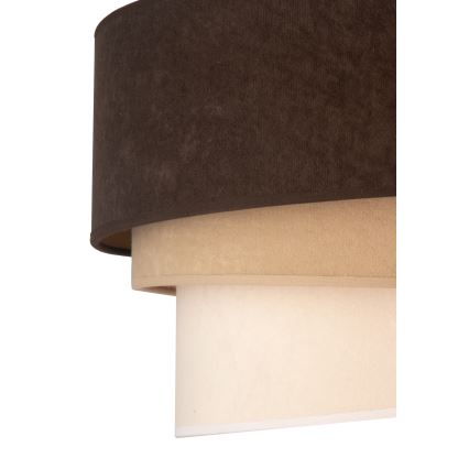 Duolla - Stropní svítidlo DEVON 1xE27/40W/230V pr. 45 cm hnědá/béžová