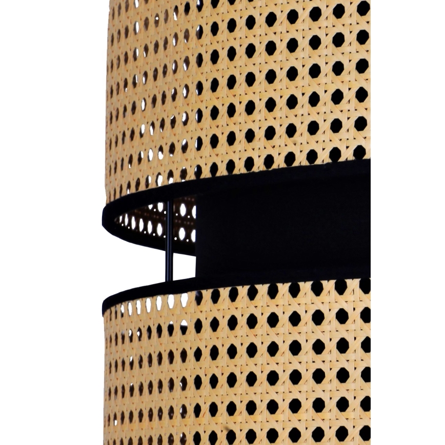 Duolla - Stropní svítidlo DUO 1xE27/15W/230V pr. 40 cm ratan/černá
