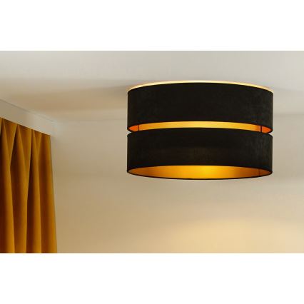 Duolla - Stropní svítidlo DUO 1xE27/40W/230V pr. 40 cm černá/zlatá