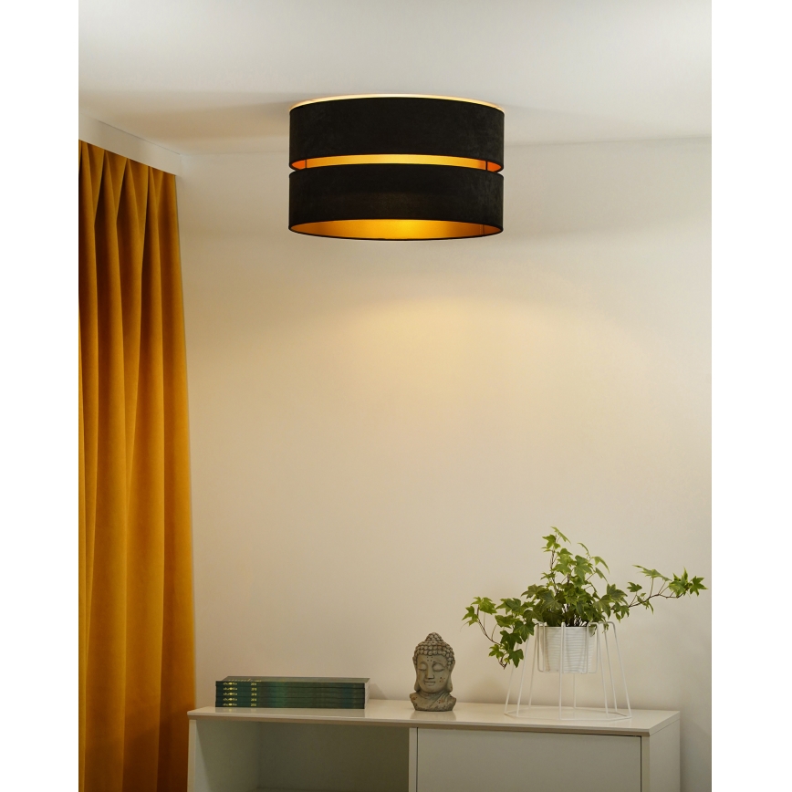 Duolla - Stropní svítidlo DUO 1xE27/40W/230V pr. 40 cm černá/zlatá