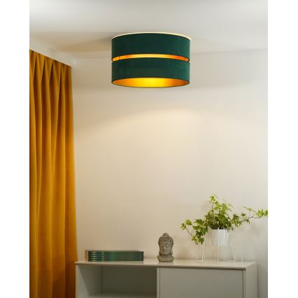 Duolla - Stropní svítidlo DUO 1xE27/40W/230V pr. 40 cm zelená/zlatá