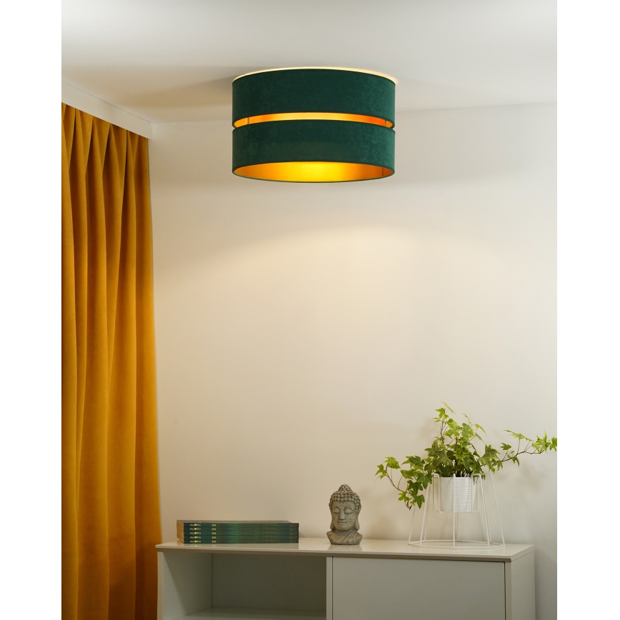 Duolla - Stropní svítidlo DUO 1xE27/40W/230V pr. 40 cm zelená/zlatá