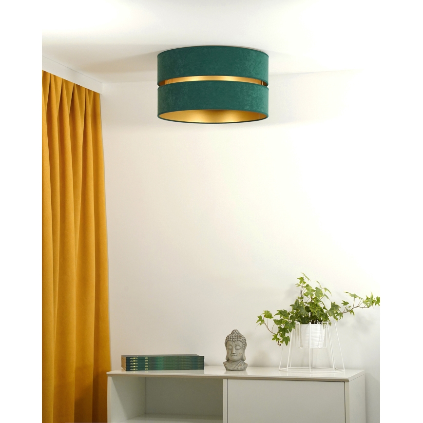 Duolla - Stropní svítidlo DUO 1xE27/40W/230V pr. 40 cm zelená/zlatá