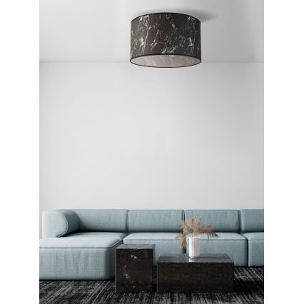 Duolla - Stropní svítidlo MARBLE 1xE27/40W/230V pr. 45 cm černá/bílá