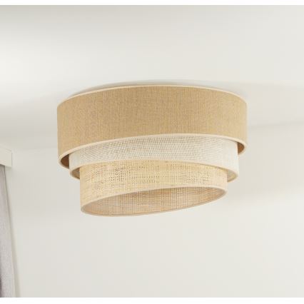 Duolla - Stropní svítidlo YUTE TRIO 1xE27/15W/230V pr. 45 cm hnědá/šedá/béžová