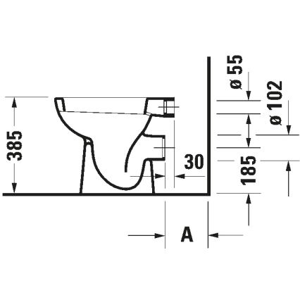Duravit 21080900002 - Stojící WC D-CODE keramika/lesklá bílá