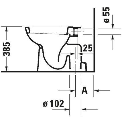 Duravit 21100100002 - Stojící WC D-CODE keramika/lesklá bílá