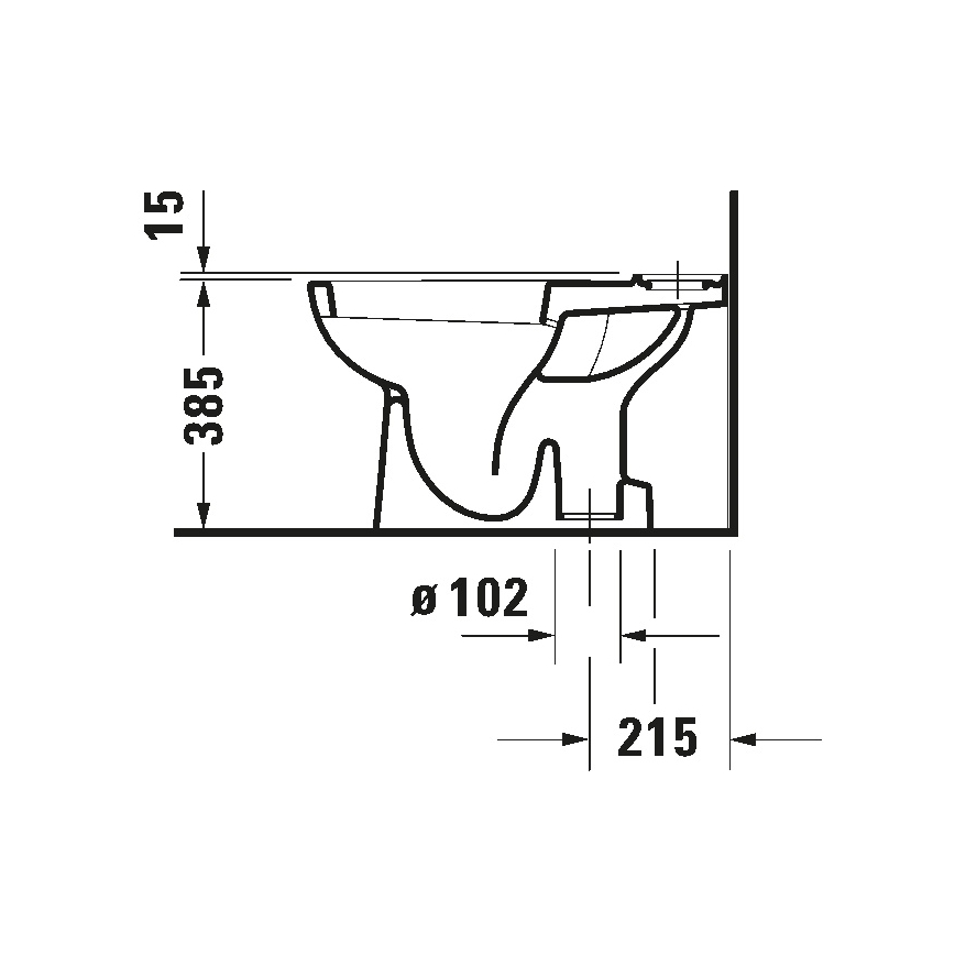 Duravit 21110100002 - WC kombi D-CODE keramika/lesklá bílá