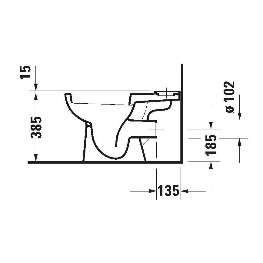 Duravit 21110900002 - WC kombi D-CODE keramika/lesklá bílá