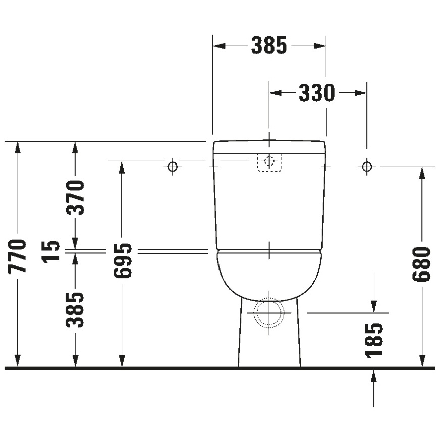 Duravit 21110900002 - WC kombi D-CODE keramika/lesklá bílá