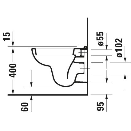 Duravit 22110900002 - Závěsné WC D-CODE keramika/lesklá bílá