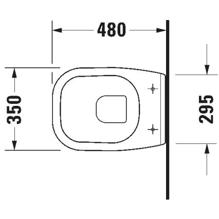 Duravit 22110900002 - Závěsné WC D-CODE keramika/lesklá bílá