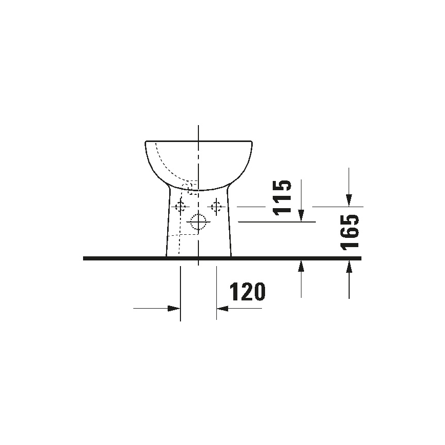 Duravit 22371000002 - Stojící bidet D-CODE 35,5x52,5 cm keramika/lesklá bílá